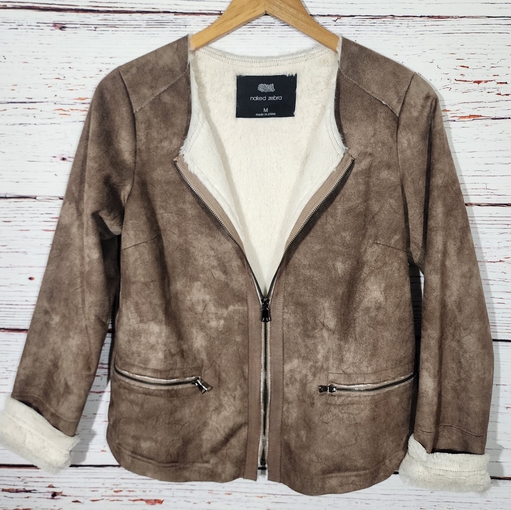 Naked Zebra Vegan Sued Jacket